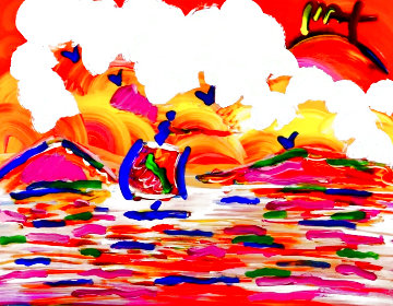 Sailboat Series 2003 27x31 Works on Paper (not prints) - Peter Max Sailboat Series 2003 27x31 Works on Paper (not prints) - Peter Max