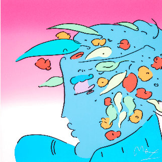 Blue Lady Planet 1989 Limited Edition Print - Peter Max