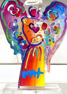 Angel With Heart Acrylic Sculpture 2018 12 in Sculpture - Peter Max Angel With Heart Acrylic Sculpture 2018 12 in Sculpture - Peter Max