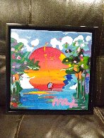 Better World 2009 14x14 Original Painting by Peter Max - 2 Better World 2009 14x14 Original Painting by Peter Max - 2