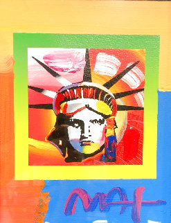 Liberty Head II on Blends Unique 2006 Works on Paper (not prints) - Peter Max