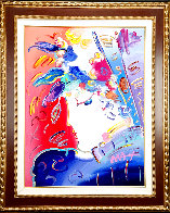 Blushing Beauty 48x39 - Huge Original Painting by Peter Max - 1