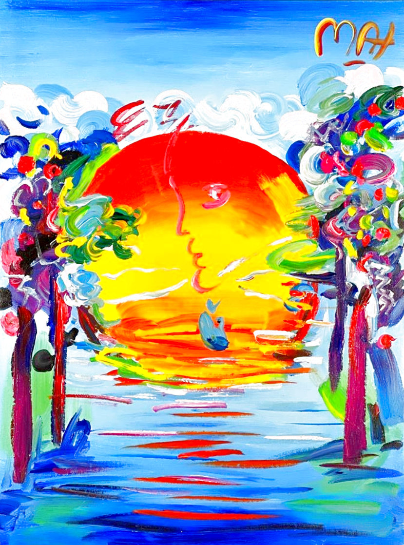 Better World 2003 24x18 Original Painting by Peter Max