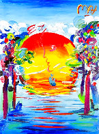 Better World 2003 24x18 Original Painting by Peter Max - 0