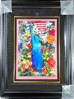 Land of the Free, Home of the Brave Unique 38x32 Original Painting by Peter Max - 1