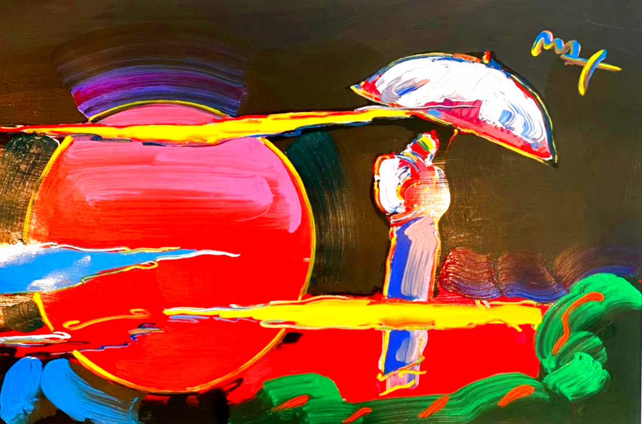New Moon 24x36 Original Painting by Peter Max