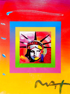 Liberty Head on Blends 2005 Unique Works on Paper (not prints) - Peter Max