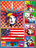 Patriotic Series: Five Liberties and Flag Unique 2006 Works on Paper (not prints) by Peter Max - 0