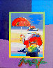 Umbrella Man 2007 16x22 Works on Paper (not prints) by Peter Max - 0