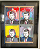 JFK Quadtych 1989 - Huge - Framed - 50x43 Limited Edition Print by Peter Max - 1