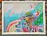French Zero's Girlfriend 1989 40x52 - Huge Original Painting by Peter Max - 1