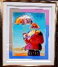 Umbrella Man Unique 40x34 - Huge Works on Paper (not prints) by Peter Max - 2