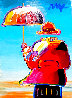 Umbrella Man Unique 40x34 - Huge Works on Paper (not prints) by Peter Max - 0
