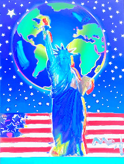Peace on Earth Unique 2001 38x30 Works on Paper (not prints) - Peter Max