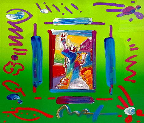 Statue of Liberty Unique 2002 Works on Paper (not prints) - Peter Max