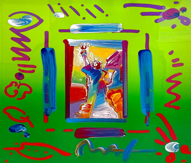 Statue of Liberty Unique 2002 Works on Paper (not prints) by Peter Max