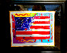 Flag with Heart 2012 Limited Edition Print by Peter Max - 1