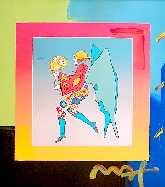 Tip Toe Floating on Blends Unique 2006 Works on Paper (not prints) by Peter Max