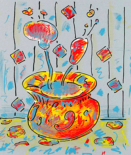 Flower Pot 1979 - Vintage Limited Edition Print by Peter Max