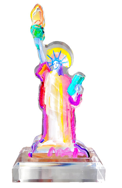 Statue of Liberty Ver. III #107 Unique Acrylic Sculpture 2016 15 in Sculpture by Peter Max