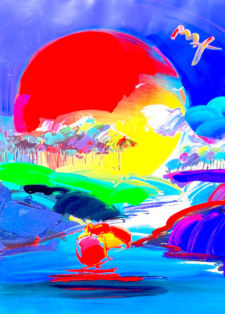 Better World Unique 49x37 - Huge Works on Paper (not prints) by Peter Max