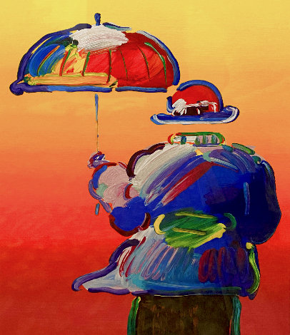 Umbrella Man 2015 Limited Edition Print - Peter Max