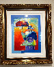 Umbrella Man Unique 2018 25x20 Works on Paper (not prints) by Peter Max - 1