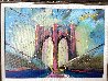 Brooklyn Bridge 2017 27x34 - New York - NYC Original Painting by Peter Max - 2