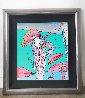 Art Deco Lady II 1988 37x23 Original Painting by Peter Max - 1