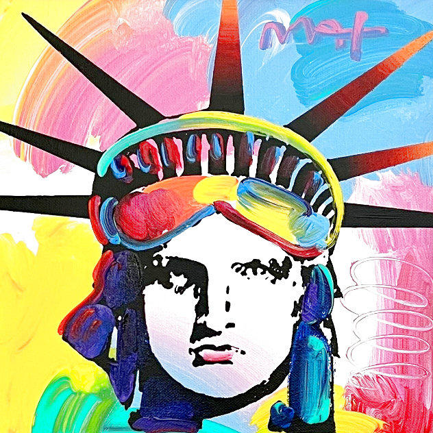 Liberty Head Version #312 2017 22x22 Original Painting by Peter Max