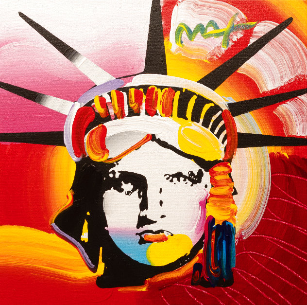 Liberty Head Ver. III #2 2011 16x16 Original Painting by Peter Max