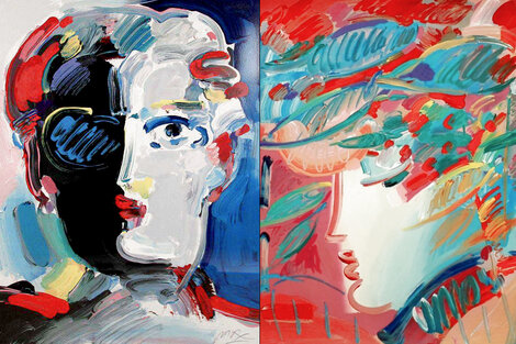 Fauve and Beauty Suite of 2 Serigraphs - Huge Limited Edition Print - Peter Max