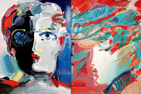 Fauve and Beauty Suite of 2 - Huge Limited Edition Print - Peter Max