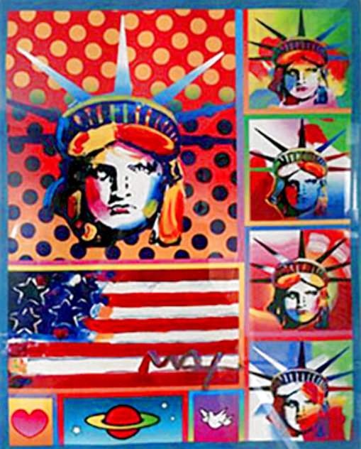 Five Liberties Unique 2006 Works on Paper (not prints) by Peter Max