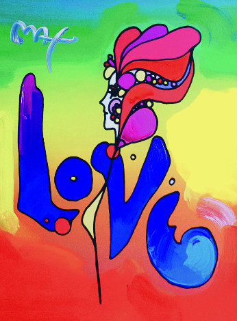 Love 2007 33x30 Original Painting - Peter Max