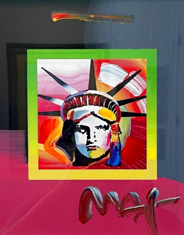 Liberty Head II on Blends Unique 2006 23x22 Works on Paper (not prints) - Peter Max