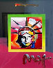 Liberty Head II on Blends Unique 2006 23x22 Works on Paper (not prints) by Peter Max - 0