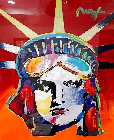 Statue of Liberty Unique 2007 43x38 - Huge - New York - NYC Works on Paper (not prints) - Peter Max
