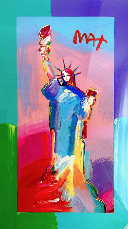 Statue of Liberty Unique 2018 42x31 - Huge Works on Paper (not prints) - Peter Max