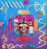 Liberty Head 2 Collage Unique 24x22 Works on Paper (not prints) by Peter Max - 0