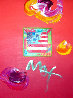 American Flag 2006 10x8 Works on Paper (not prints) by Peter Max - 0