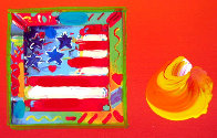 American Flag 2006 10x8 Works on Paper (not prints) by Peter Max - 1 American Flag 2006 10x8 Works on Paper (not prints) by Peter Max - 1