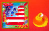 American Flag 2006 10x8 Works on Paper (not prints) by Peter Max - 1