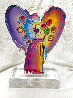 Angel with Heart Version 111 Unique Acrylic Sculpture 2015 12 in Sculpture by Peter Max - 4
