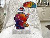 Umbrella Man Version 111 #470 Unique Acrylic Sculpture 2016 12 in Sculpture by Peter Max - 2