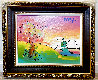 Quiet Lake Version I #121 2017 37x43 - Huge Original Painting by Peter Max - 1