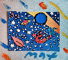 Untitled Starscape Unique 20x20 Works on Paper (not prints) by Peter Max - 0