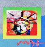 Liberty Head II on Blends Unique 2006 26x24 Works on Paper (not prints) by Peter Max - 0
