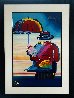 Umbrella Man Unique 1999 48x36 - Huge Works on Paper (not prints) by Peter Max - 1