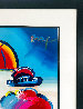 Umbrella Man Unique 1999 48x36 - Huge Works on Paper (not prints) by Peter Max - 2